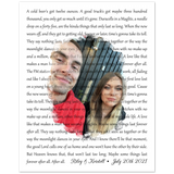 Lyrics -- Riley & Kristell.  July 20th 2021 -- 8x10 -- Gelato