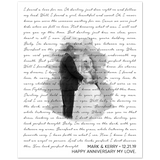 Music Lyrics Song -- Poster/ 8''x10'' -- Mark & Kerry