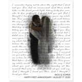 Music Lyrics Song -- Unframed 8''x10'' -- NICK & SOMER
