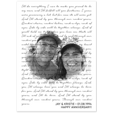 Lyrics -- Jay & Kristie 01.08.1994 -- 5x7 -- Gelato