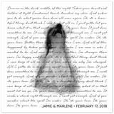 Lyrics -- Jamie & Marlene / February 17,2018 -- poster 12x12 -- Gelato