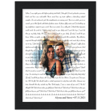 Lyrics Song -- Black Framed poster / 6”x8” -- Alyssa and Steve