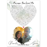 Music Lyrics Song -- Poster/ 5''x 7'' -- Gino & Pamela