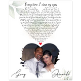 Music Lyrics Song -- Unframed  8''x 10'' -- Greg and Amanda