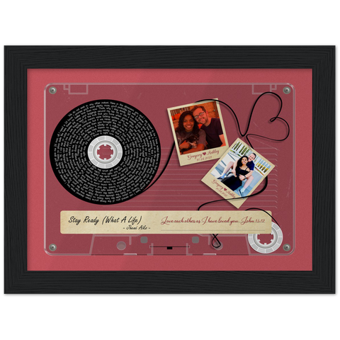 Cassette -- Gregory & Ashley 10/24/2021 -- Black framed 6x8 -- Gelato