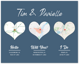 Love Anniversary Print -- Unframed 16''x20'' -- Tim and Danielle