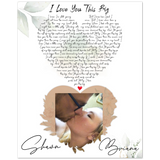 Music Lyrics Song -- Poster/ 8''x 10'' -- Briana and Shawn