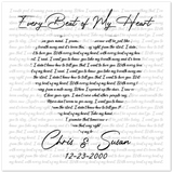Lyrics -- Chris and Susan 12-23-2000 -- 12x12 -- Gelato
