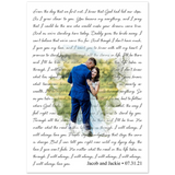 Lyrics Song -- poster/ 20''x 28'' -- Jacob and Jackie 07.31.21
