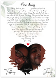 Music Lyrics Song -- Unframed 20''x 28'' -- Tiffany and Joey
