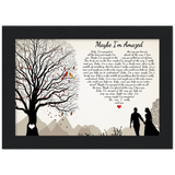 Music Lyrics Song -- Black Framed 5”x7” -- Maybe I’m Amazed(Paul McCartney)