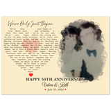 Lyrics Song -- Poster/ 5''x 7'' -- Valerie & Keith July 23, 2022