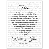 Music Lyrics Song -- poster / 6”x8” -- Krista & Steve