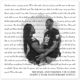 Lyrics Song -- Poster 12''x12'' -- Michael and nikisha 08-15-2020