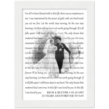 Lyrics -- Rich & Blythe 05101997 -- White framed 6x8 -- Gelato