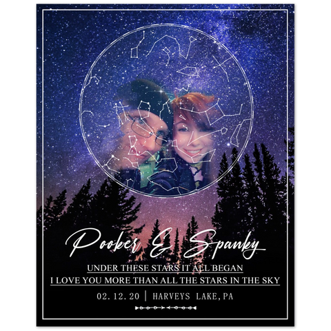 Star Map -- Pooker & Spanky 02.12.20 -- 8x10 -- Gelato