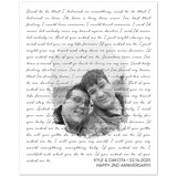 Lyrics Song -- Poster/ 8''x10'' -- Kyle & Dakota