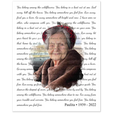 Lyrics Song -- Poster/ 8''x10'' -- Paulita 1939-2022