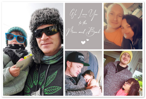 Photos Collages Prints -- Unframed 12''x18'' -- We Love You to the Moon and Back