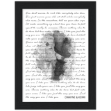 Lyrics Song -- Black Framed poster / 6”x8” -- Dwayne & Kerri
