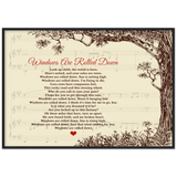 Lyrics Song -- Black Framed poster/ 28"x 40" -- Windows Are Rolled Down (Amos Lee)