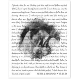 Lyrics Song -- Poster/ 16''x20'' -- Seth & Hannah