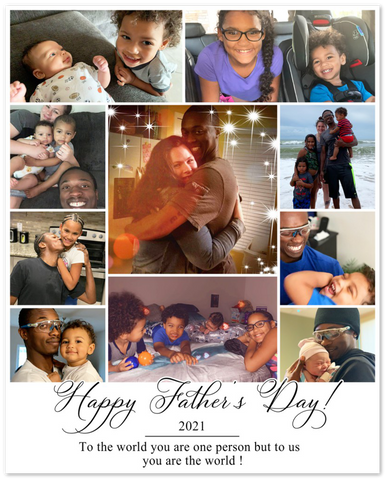 Dad Family Love -- Unframed  8''x10'' -- Happy Father’s Day 3