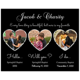 Love Anniversary Print -- Poster/ 8''x10'' -- Jacob & Charity