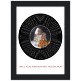 Lyrics Song -- Black Framed poster / 6”x8” -- Chloe and Mom