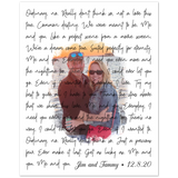 Lyrics Song -- Poster/ 8''x10'' -- Jim and Tammy 12/8/20