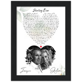 Love Anniversary -- Black Framed poster / 6”x8” -- Joaque & Arline July 8, 2022