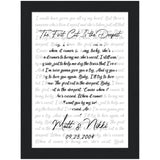 Gelato Black Framed Poster 6x8 - First Cut is The Deepest - Matt & Nikki 09/25/2004