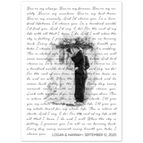 Music Lyrics Song -- Poster/ 5''x 7'' -- Logan & Hannah