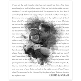 Lyrics -- Chris & Sarah (The night we met) -- 8x10 -- Gelato