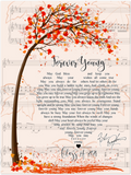 Music Lyrics Song -- 6''x 8'' -- Class of 2021