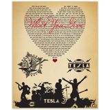 Lyrics Song -- Poster/ 8''x10'' -- What You Give (Tesla)
