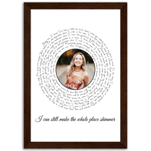 Gelato Walnut Framed 8x12 Poster - Bejeweled White - I CAN STILL MAKE THE WHOLE PLACE SHIMMER