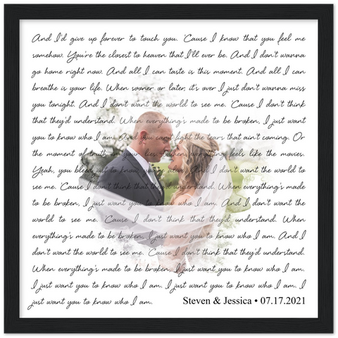 Steven & Jessica - Framed 12x12 Gelato - Iris