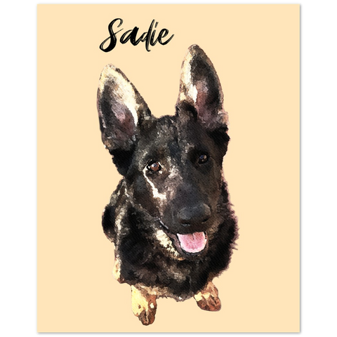 Dog poster -- Sadie 2.9 -- 8x10 -- Gelato