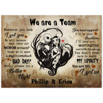 We're A Team Black -- Poster/ 5''x 7'' -- Phillip &Erica