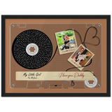 Cassettes-Tape Prints -- Black Framed poster/ 12”x16” -- Dad & Rebecca