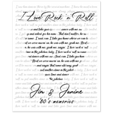 Lyrics -- Jim & Janine ‘80’s memories -- 8x10 -- Gelato
