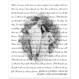 Lyrics Song -- Poster/ 8''x10'' -- Jesse & Lauren 08.01.09