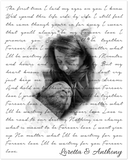 Music Lyrics Song -- Unframed 16''x20'' -- Loretta & Anthony