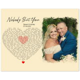 Music Lyrics Song --  Unframed 16''x20'' -- Steven and Ashley