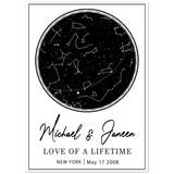 Map poster -- Michael & Janeen May 17 2008 -- 5x7 -- Gelato