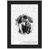Lyrics -- Caitlyn & James 06•25•2020 -- Black framed 5x7 -- Gelato