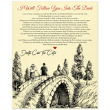 Lyrics Song -- Poster/ 8''x10'' -- I Will Follow You into the Dark (Death Cab For Cutie)