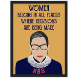 Women Belong All Places -- 1 -- Black framed 12x16 -- gelato