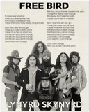 Music Song Lyrics -- Free Bird (Lynyrd Skynyrd ) --  16''x20'' -- gelato